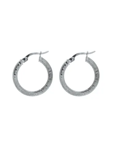 9CT W/G GRK DSG HOOPS 1mm/15mm